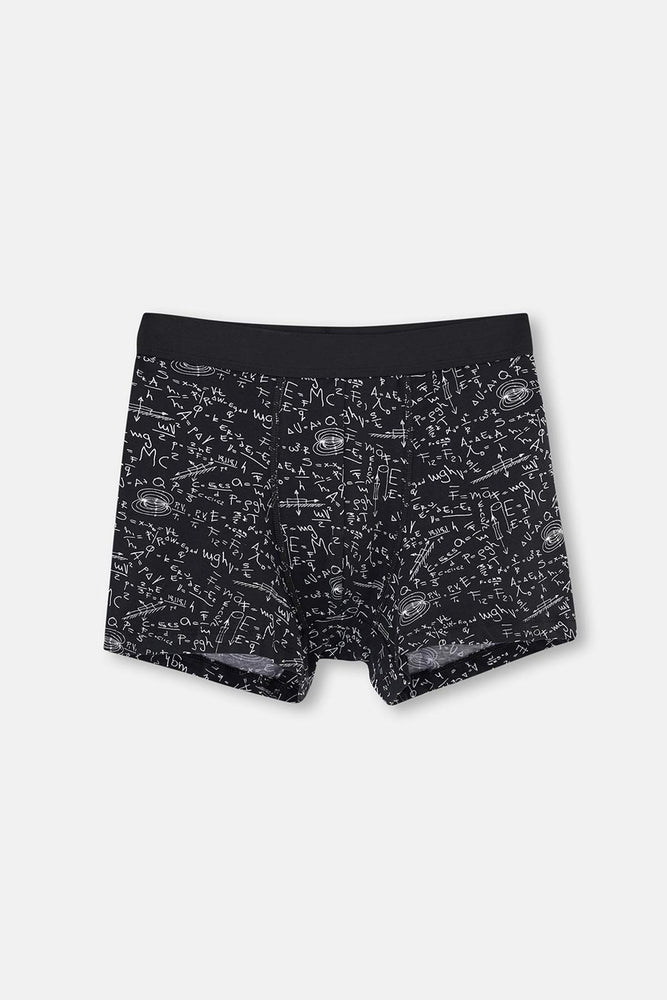 Siyah Tekli Pamuklu Boxer