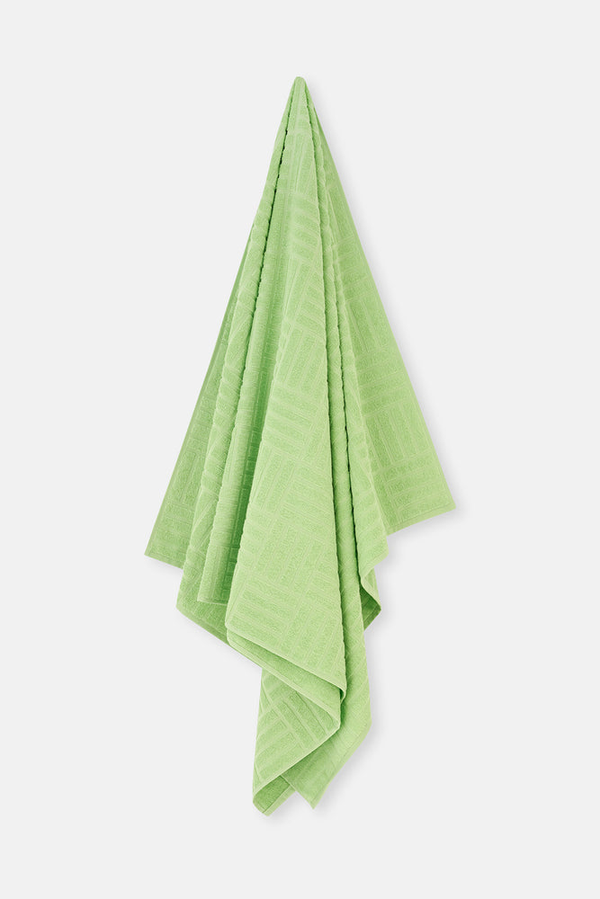 LIGHT GREEEN Stripe Pattern Beach Towel 85x150