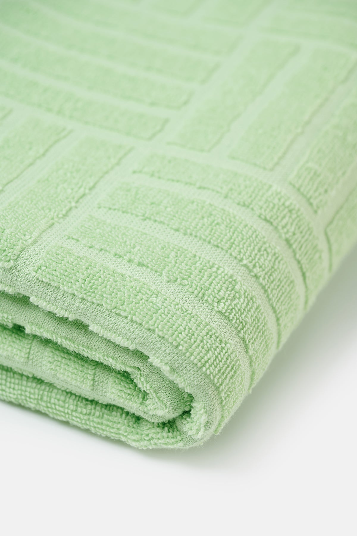 LIGHT GREEEN Stripe Pattern Beach Towel 85x150