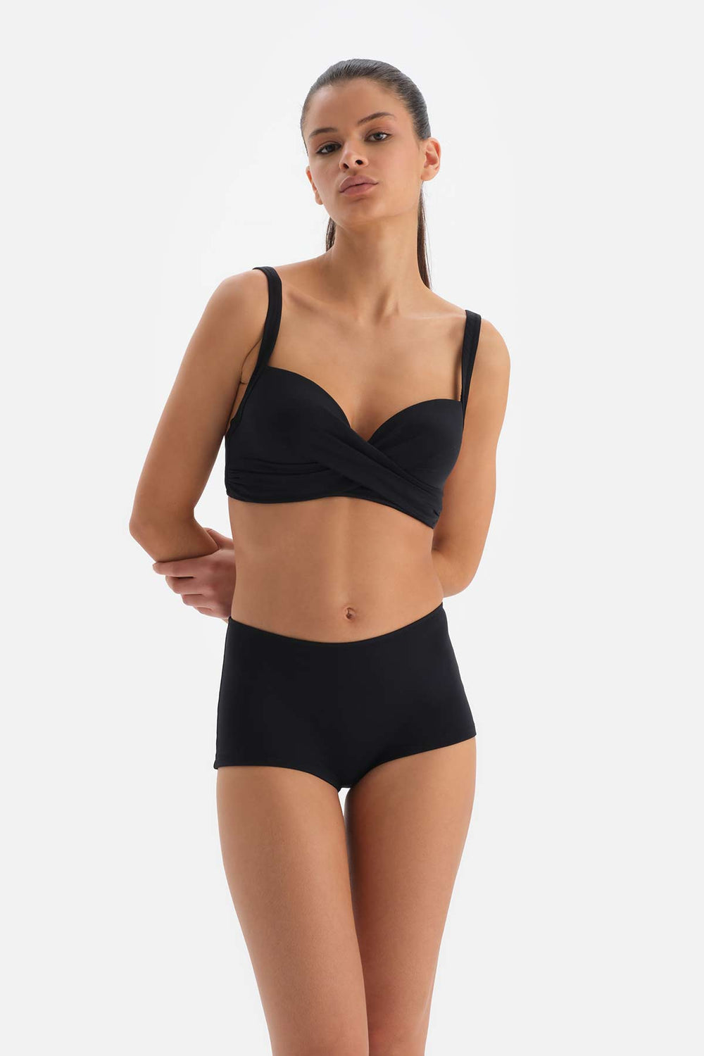 Siyah Boyshort Bikini Altı
