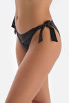 Siyah Kalın Bağcıklı Bikini Altı