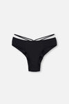 Siyah Ipli Brazilian Bikini Altı