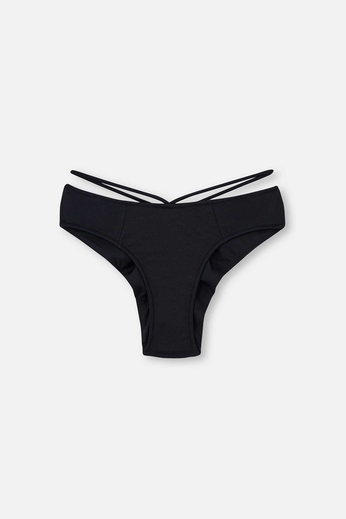 Siyah Ipli Brazilian Bikini Altı