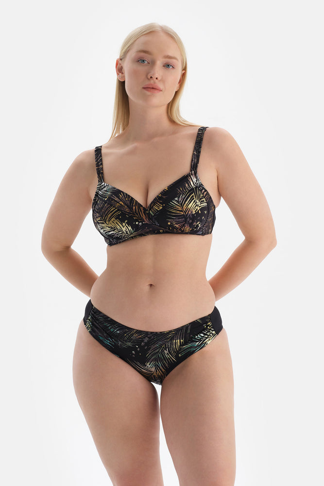 BLACK - GREEN BIKINI BOTTOM