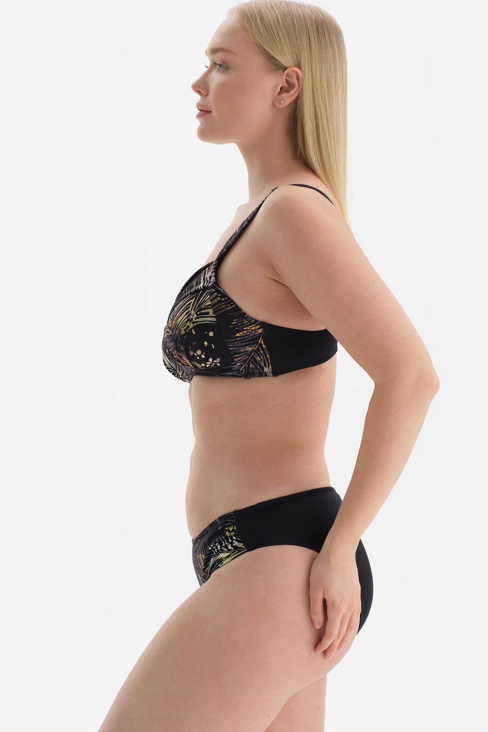 BLACK - GREEN BIKINI BOTTOM