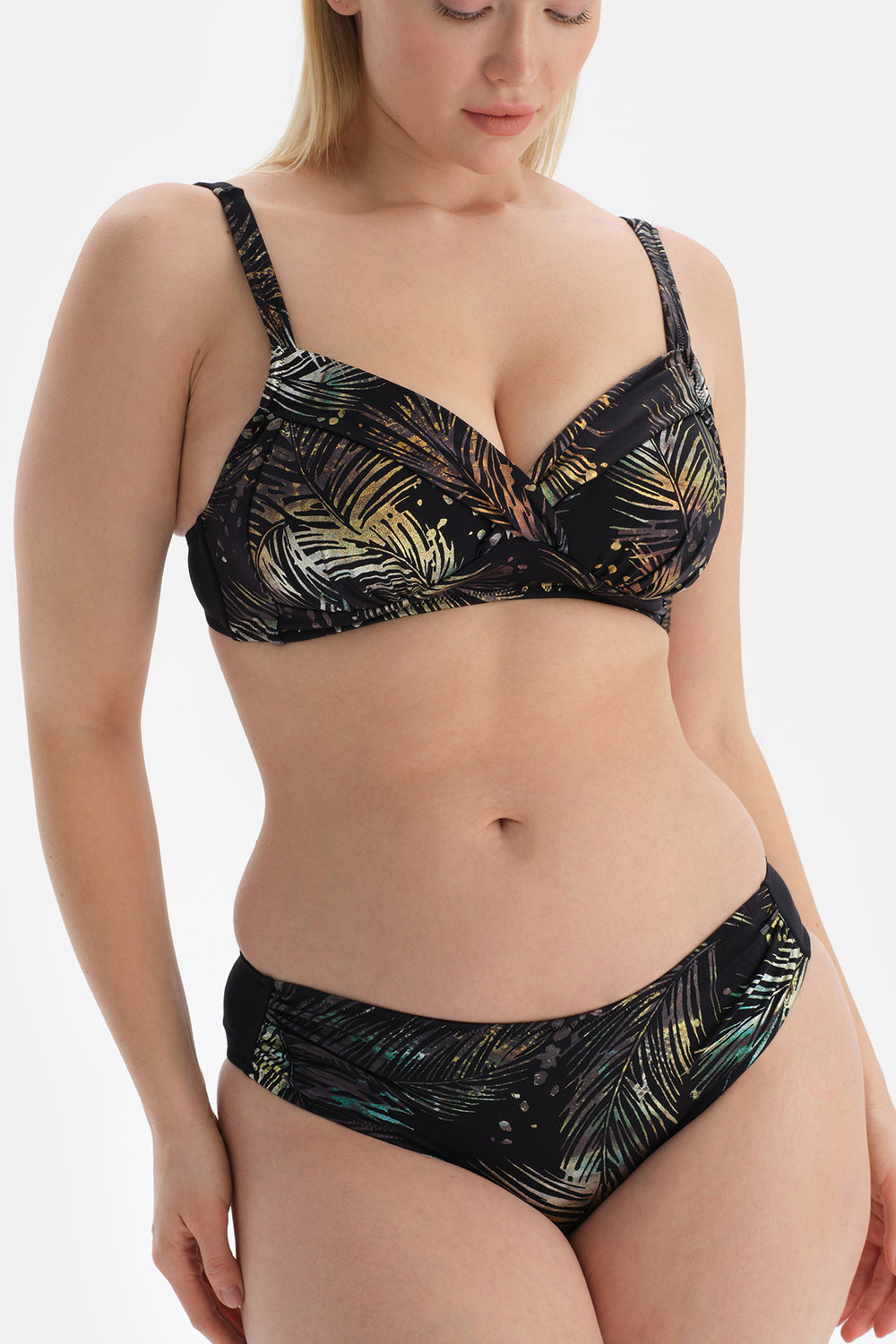 BLACK - GREEN BIKINI BOTTOM