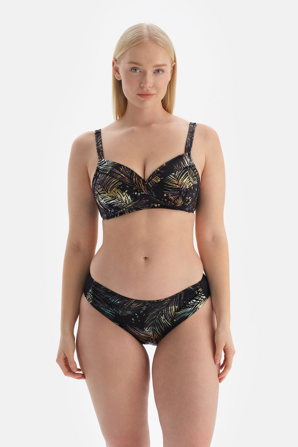 BLACK - GREEN BIKINI BOTTOM