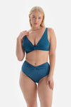 Petrol Yeşili i Yüksek Bel Bikini Altı