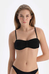 Siyah Straplez Bikini Üstü
