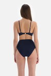 Lacivert Straplez Kaplı Bikini Üstü