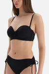 Siyah Straplez Kaplı Bikini Üstü