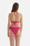 Fuşya Kaplı Balenli Bikini Üstü