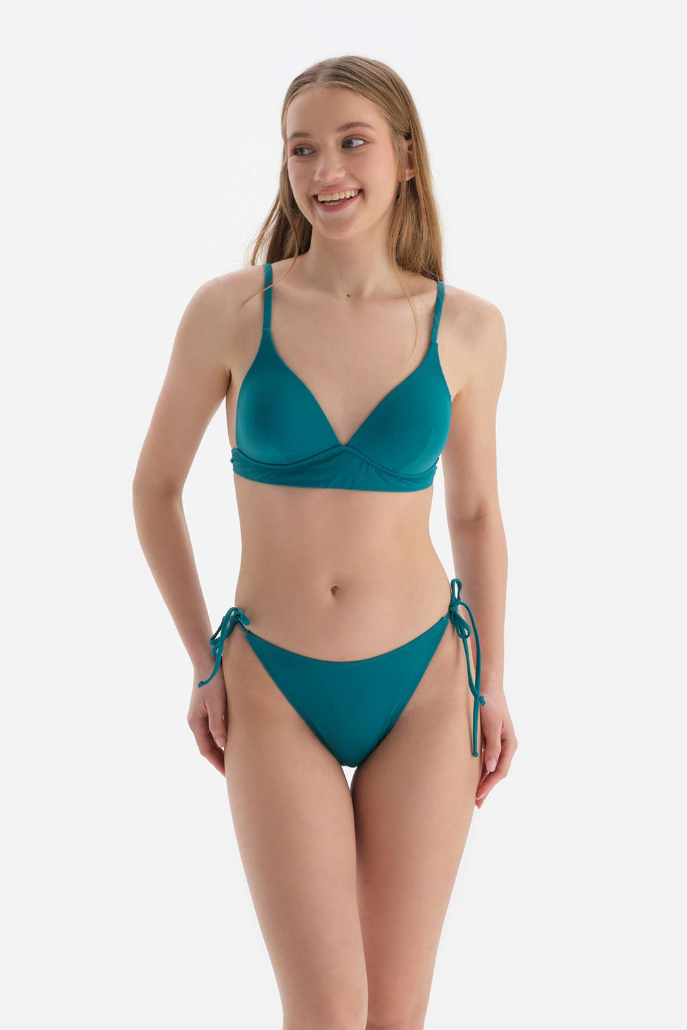 Petrol Bralet Balensiz Bikini Üstü