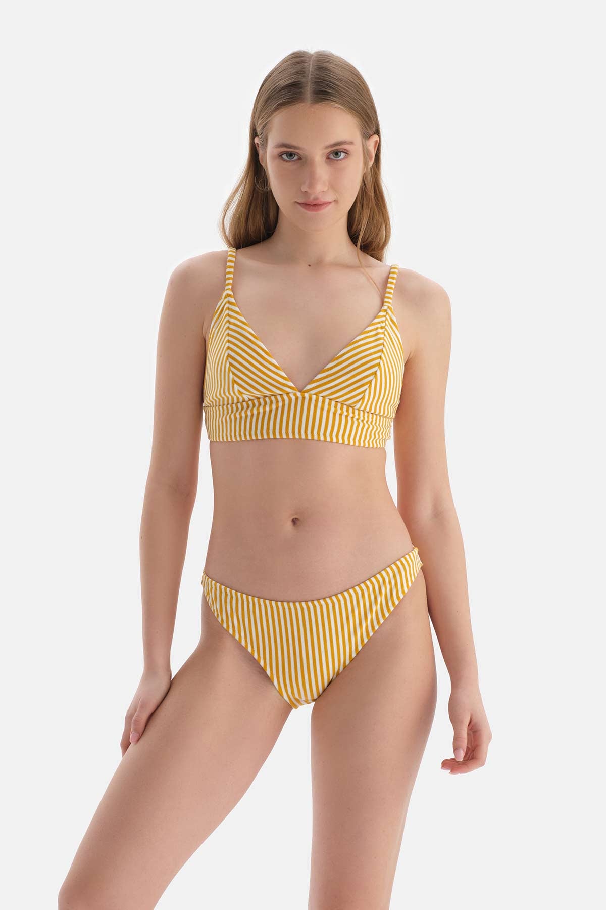 Sarı Balensiz Bralet Bikini Üstü