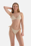 Ekru Üçgen Küçük Bikini Üstü