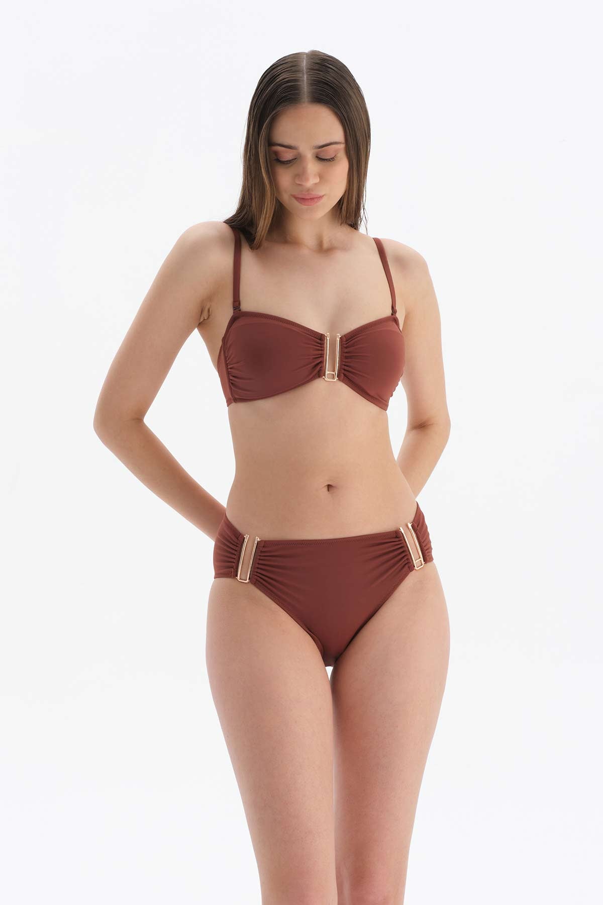 BROWN BIKINI TOP