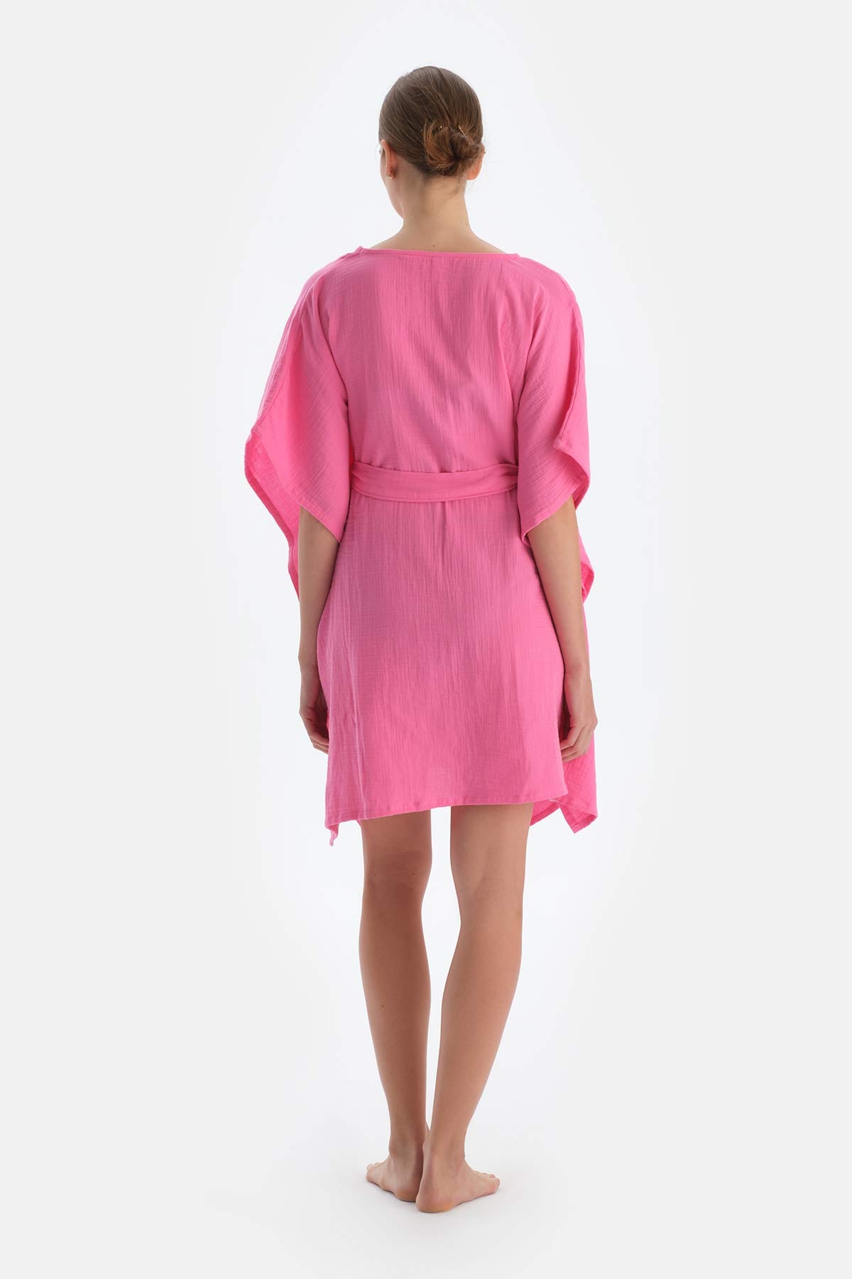 Pembe Müslin Kimono