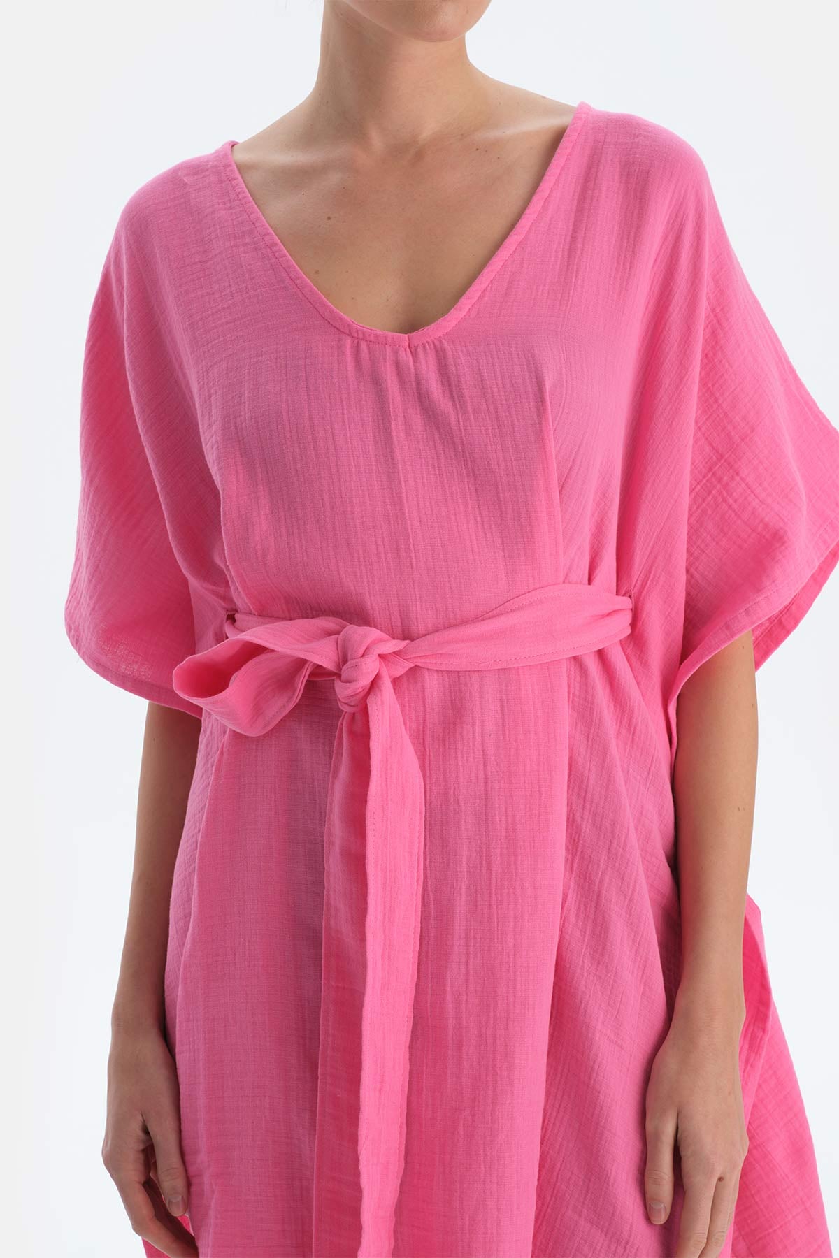 Pembe Müslin Kimono