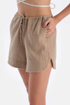 Bej Müslin Şort