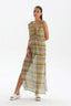 GREEN - ECRU DRESS