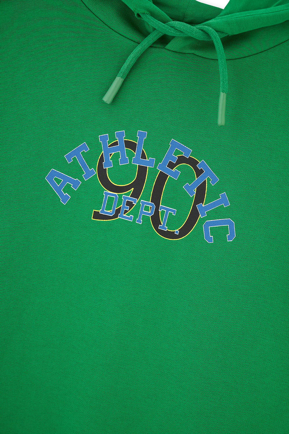 Green HOODED SLOGAN PRINTED UNISEX SWEATSHIRT