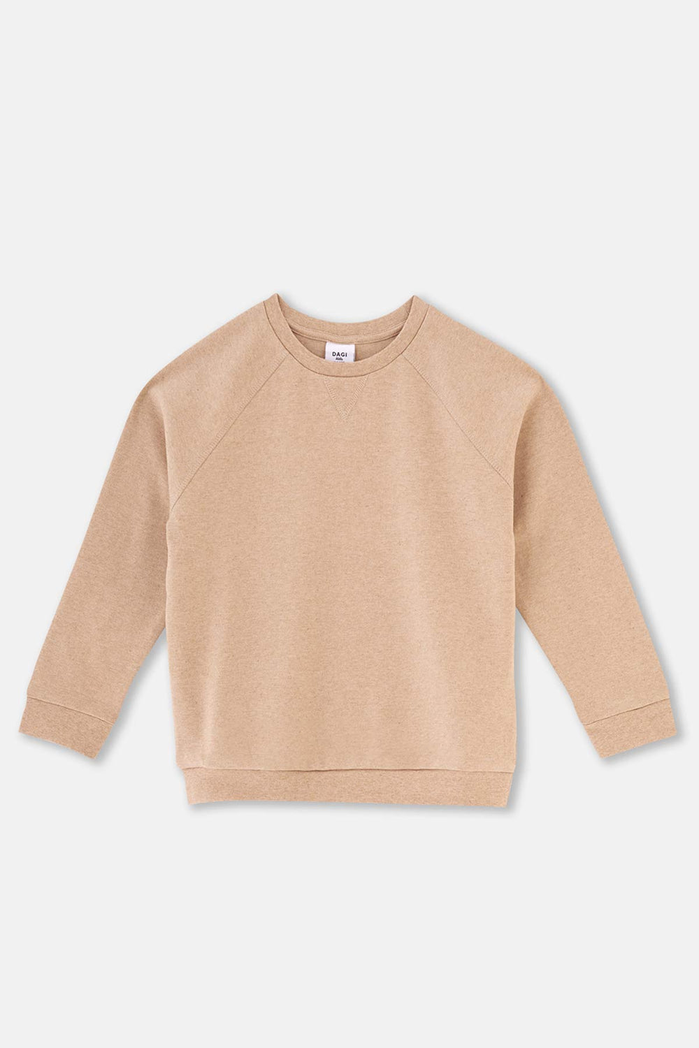 Brown Melange RIB DETAILED BIS COLLAR SWEATSHIRT