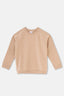 Brown Melange RIB DETAILED BIS COLLAR SWEATSHIRT