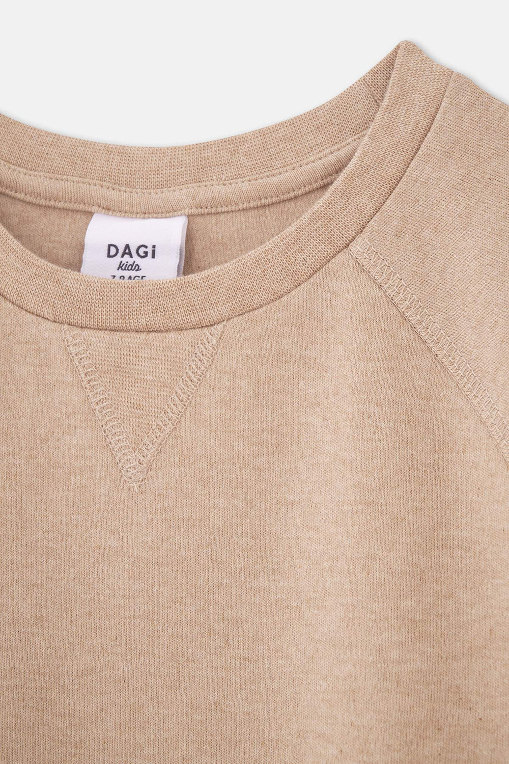 Brown Melange RIB DETAILED BIS COLLAR SWEATSHIRT