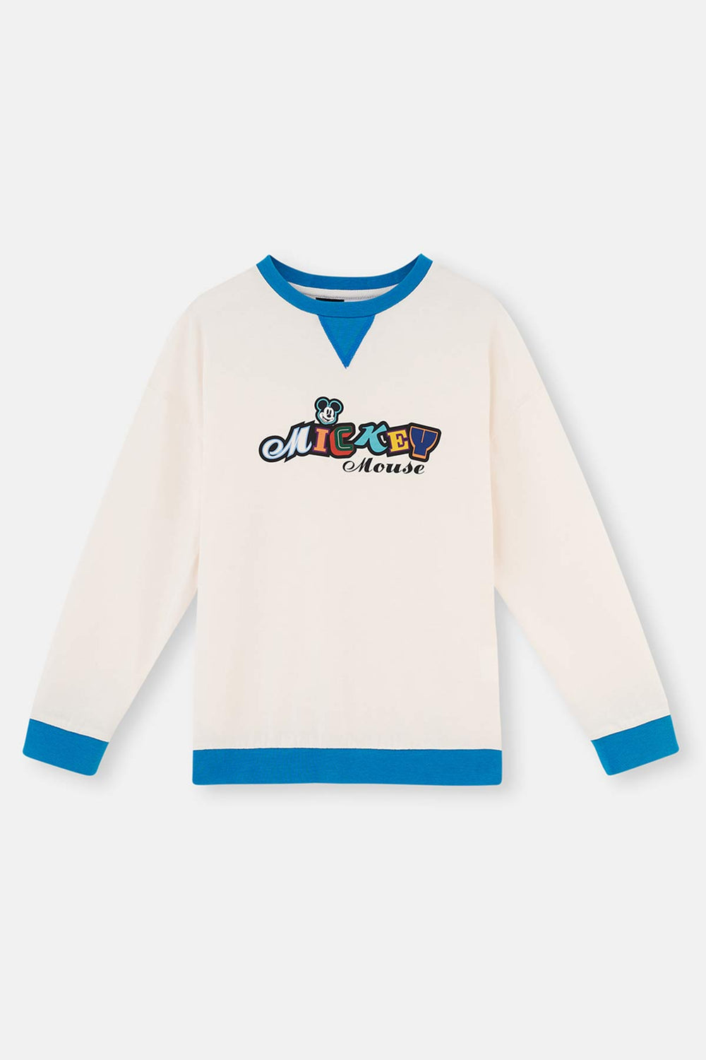 Ecru MICKEY MOUSE LICENSED LONG SLEEVE KNITTED PAJAMAS SUIT