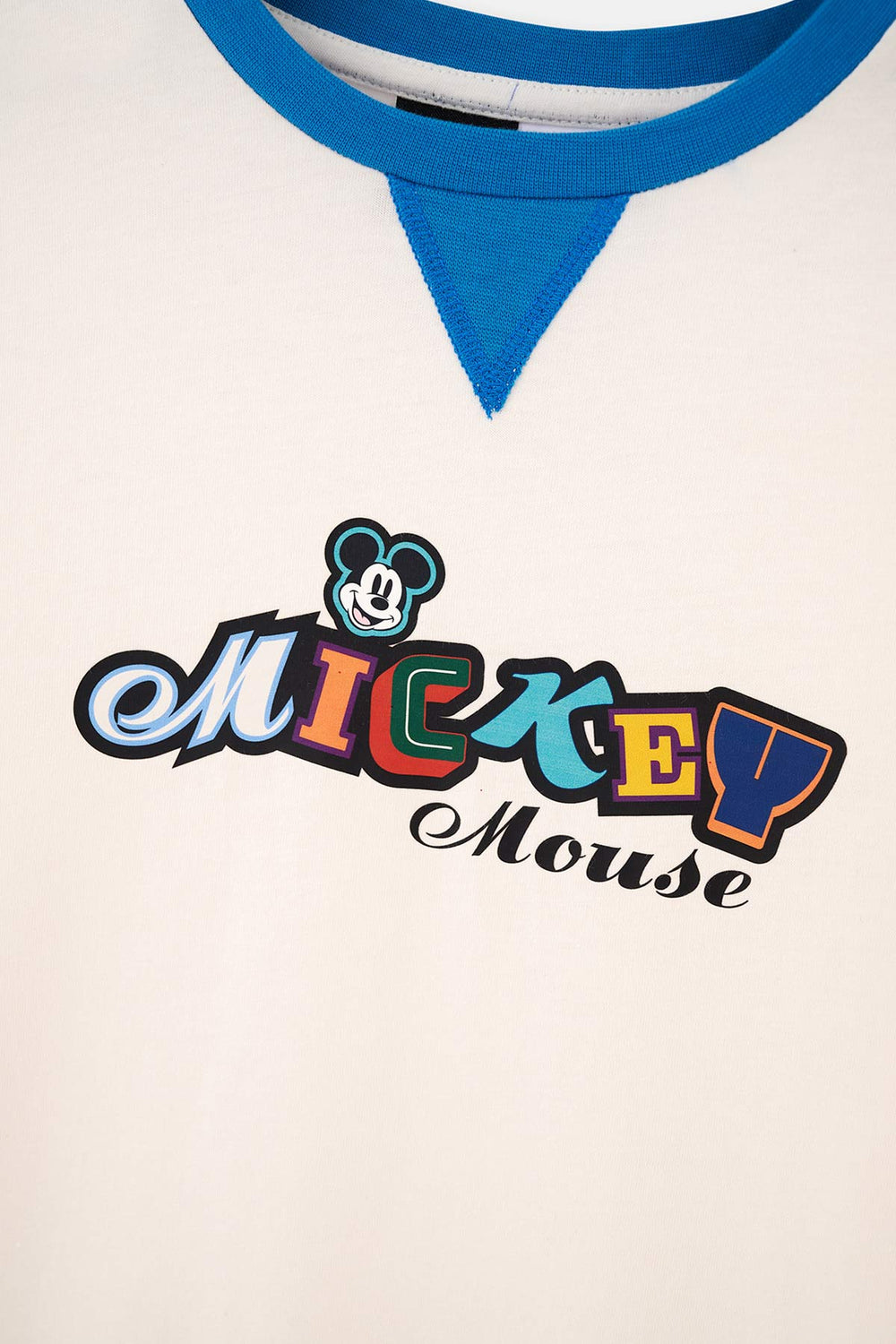 Ecru MICKEY MOUSE LICENSED LONG SLEEVE KNITTED PAJAMAS SUIT