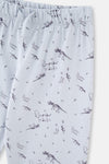 Blue DINOSAUR PRINTED LONG SLEEVE PAJAMA SUIT