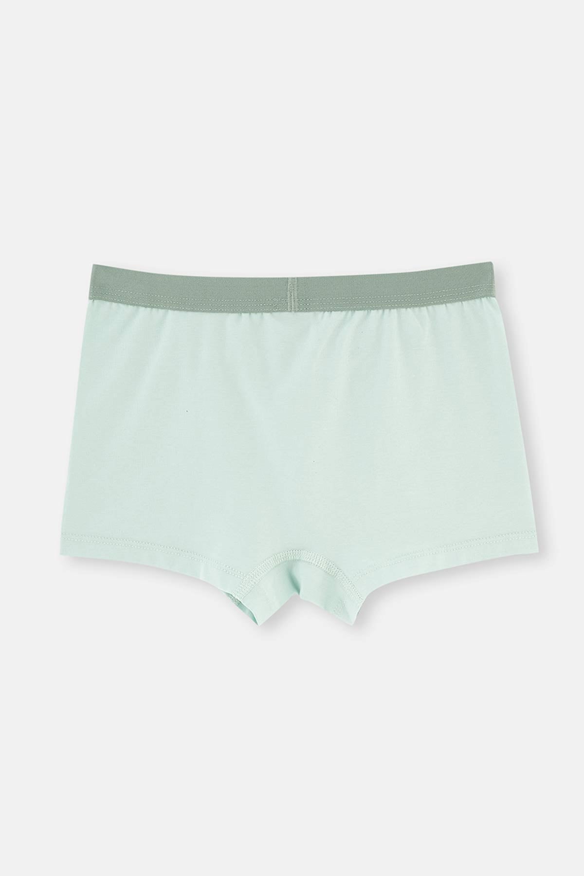 Yeşil 2'Li Erkek Çocuk Pamuklu Boxer