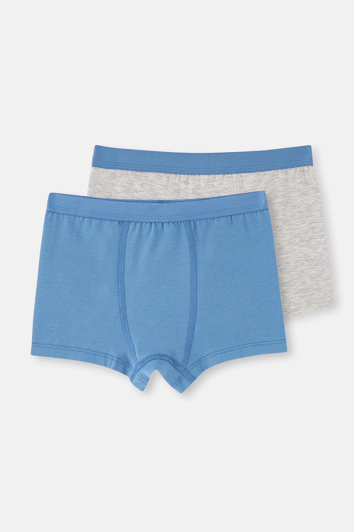 Blue-Grey Melange MEN COTTON BOXER 2PACK