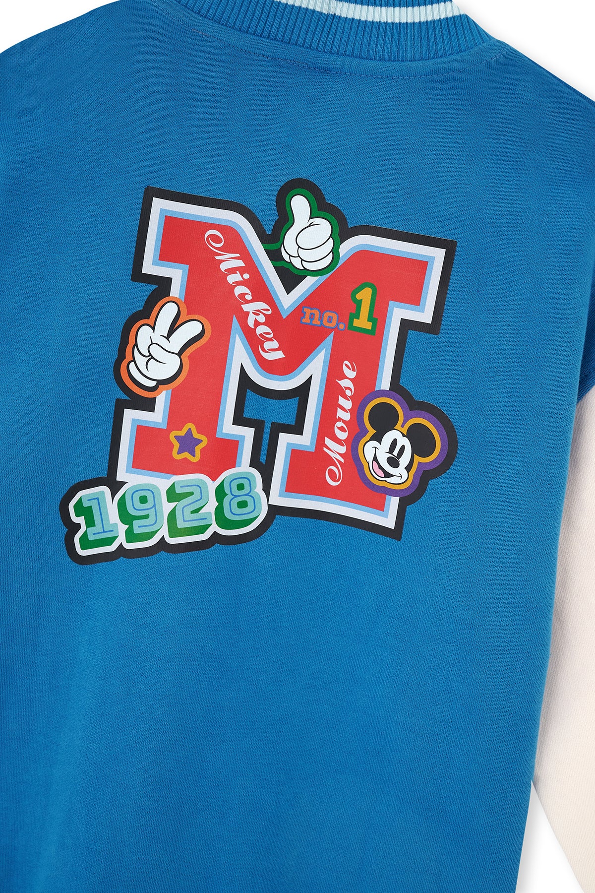 Saxe MICKEY MOUSE PRINT DETAILED UNISEX BOMBER JACKET