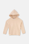 Beige Melange HOODED SWEATSHIRT