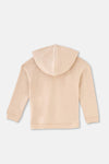 Beige Melange HOODED SWEATSHIRT
