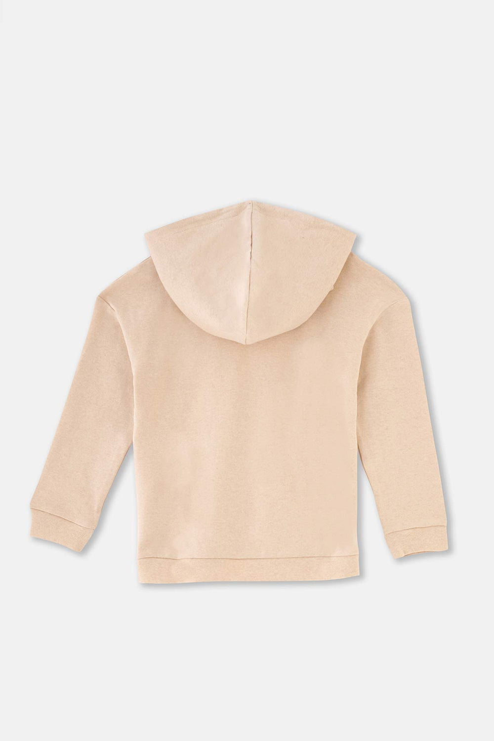 Beige Melange HOODED SWEATSHIRT