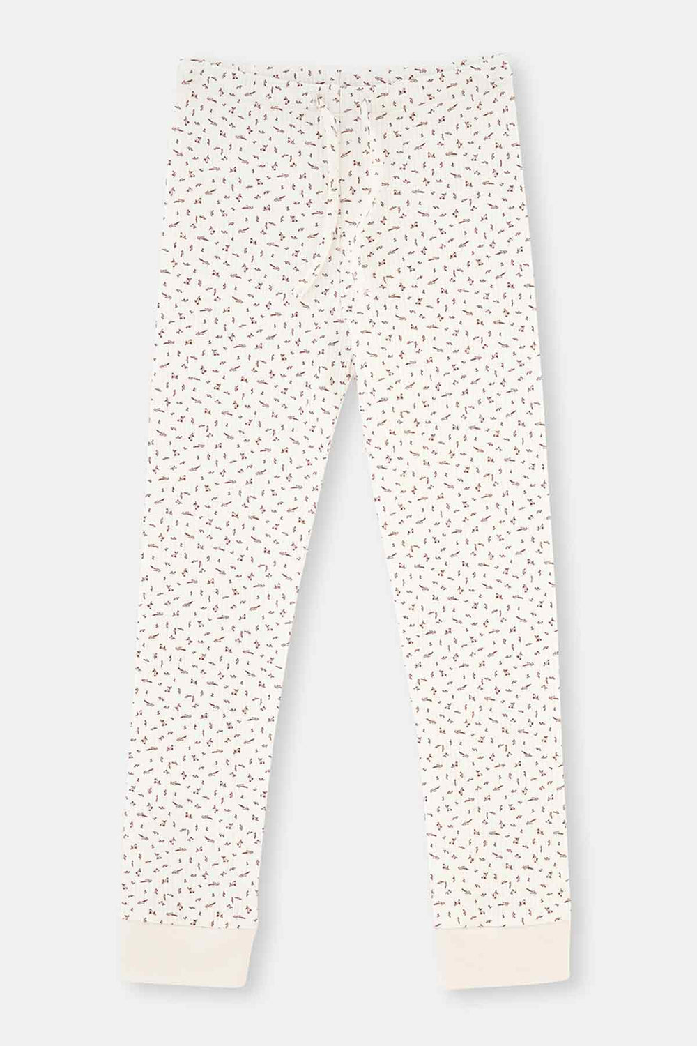 Ecru SIZE PRINTED LONG SLEEVE HALF-PLEED PAJAMAS SUIT