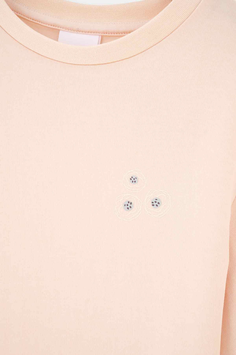 Powder FLOWER PRINT DETAILED LONG SLEEVE CREW-NECK PAJAMAS SUIT