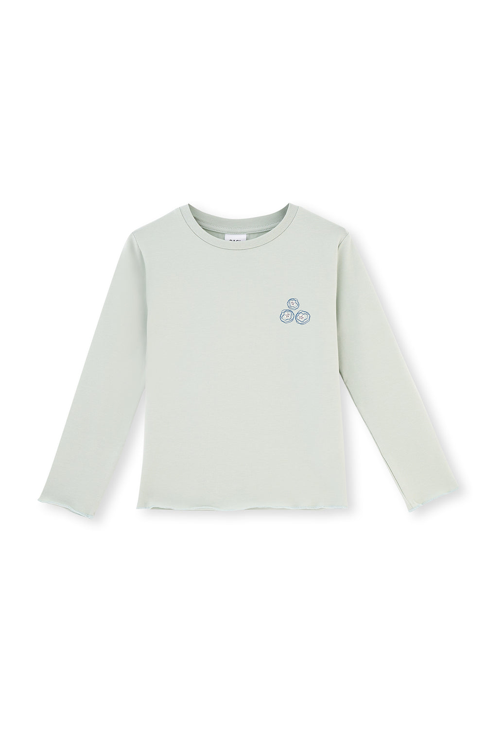 Green FLOWER PRINT DETAILED LONG SLEEVE CREW-NECK PAJAMAS SUIT