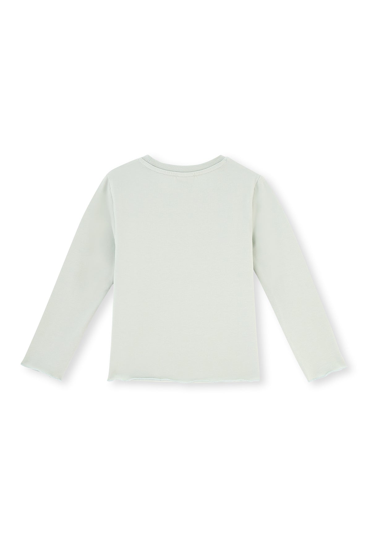 Green FLOWER PRINT DETAILED LONG SLEEVE CREW-NECK PAJAMAS SUIT