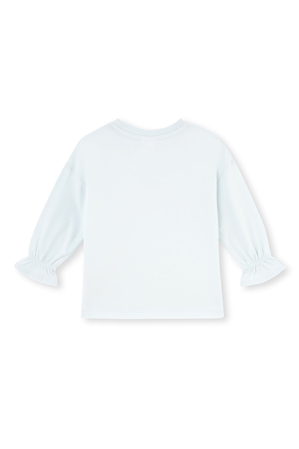 Light Blue PRINT DETAILED LONG SLEEVE CREW-NECK PAJAMAS SUIT