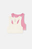 Ecru-Powder 2-PACK GIRL COTTON RIB BUSTIER