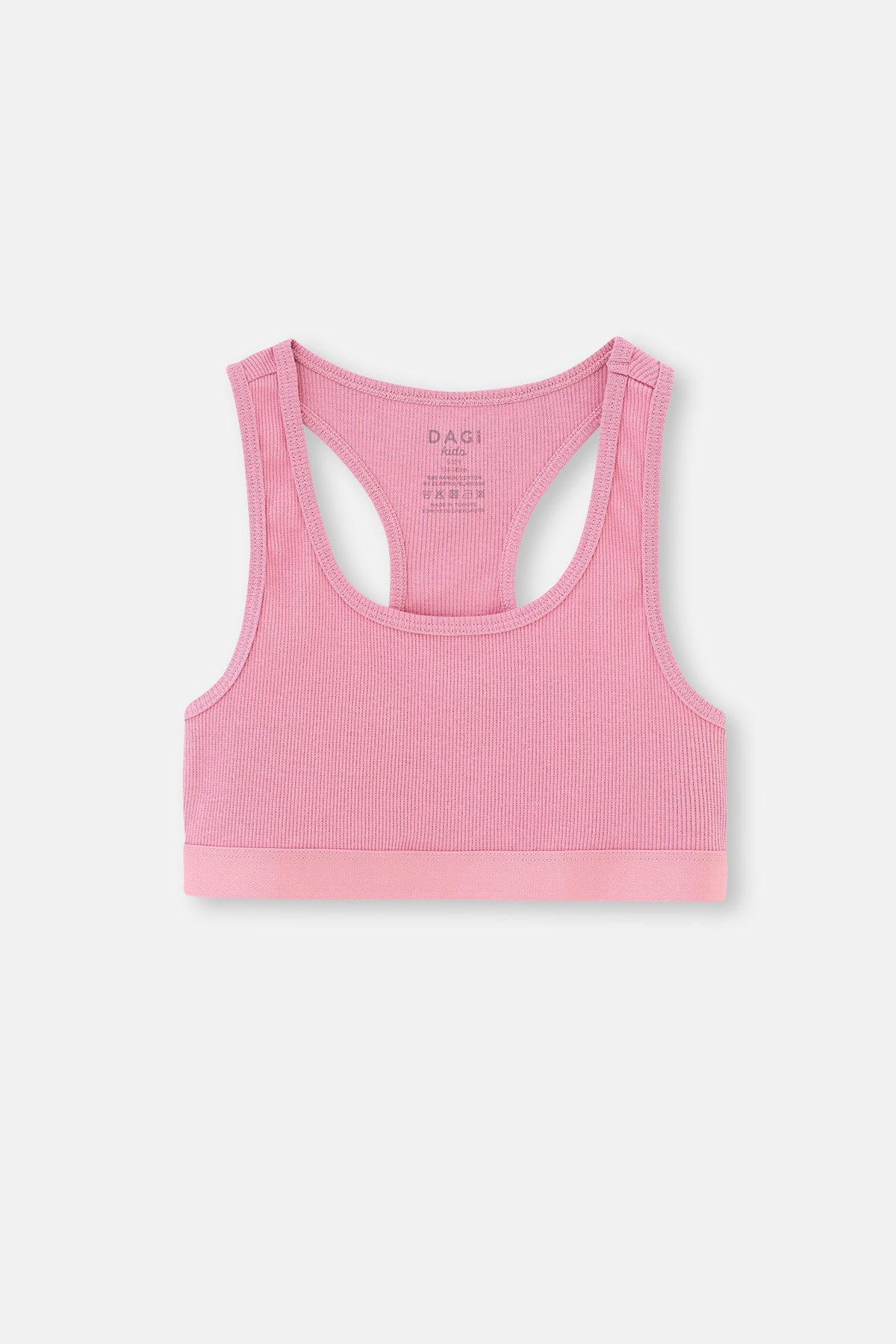 Ecru-Powder 2-PACK GIRL COTTON RIB BUSTIER