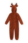 Light Brown UNISEX JUMPSUIT WITH DEER HAT