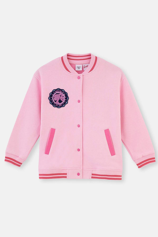 Pink BARBIE PRINTED BOMBER JACKET