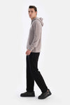 Grey HOODED LONG SLEEVE SWEATSHIRT