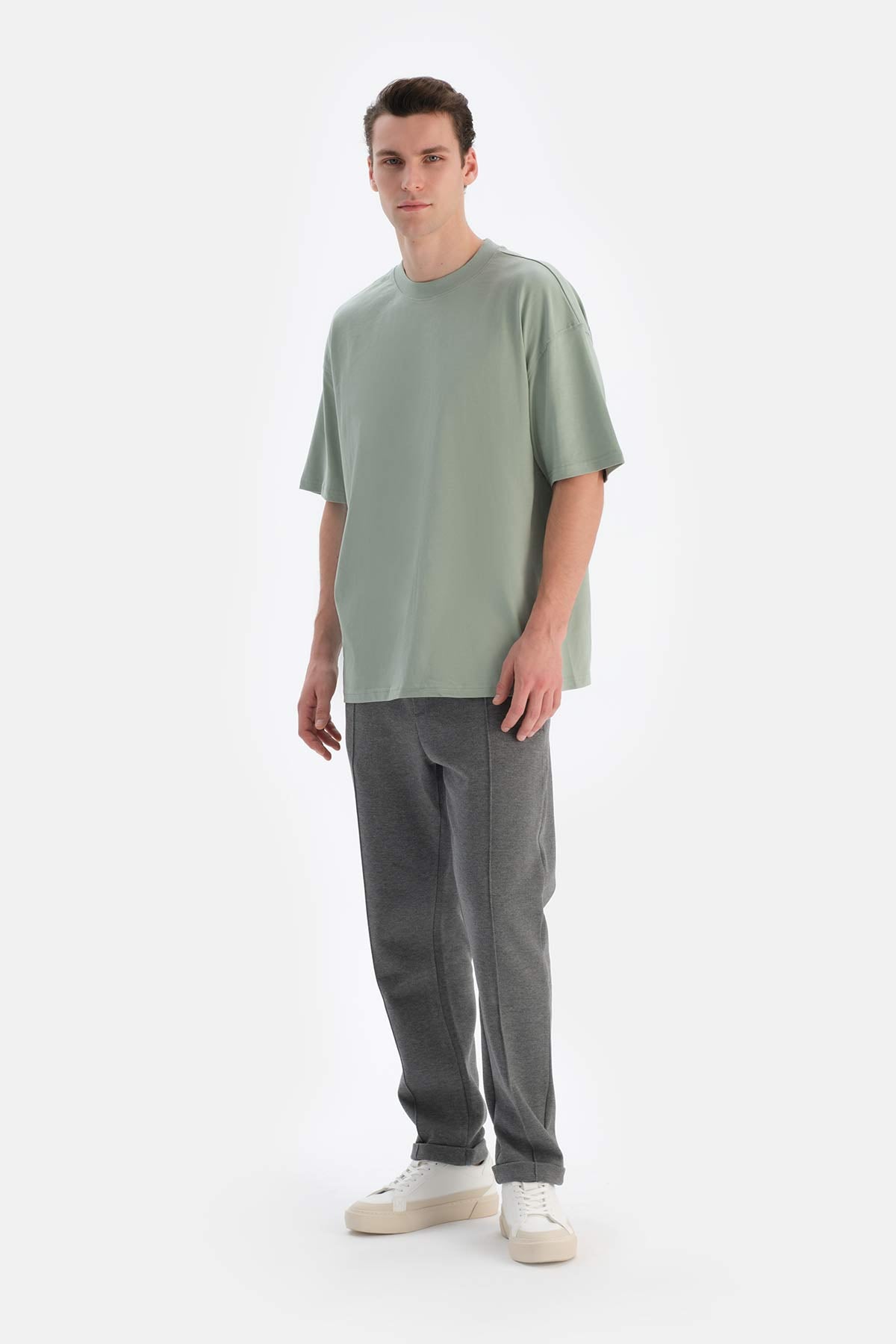 Yeşil Kısa Kollu Oversıze Tişört