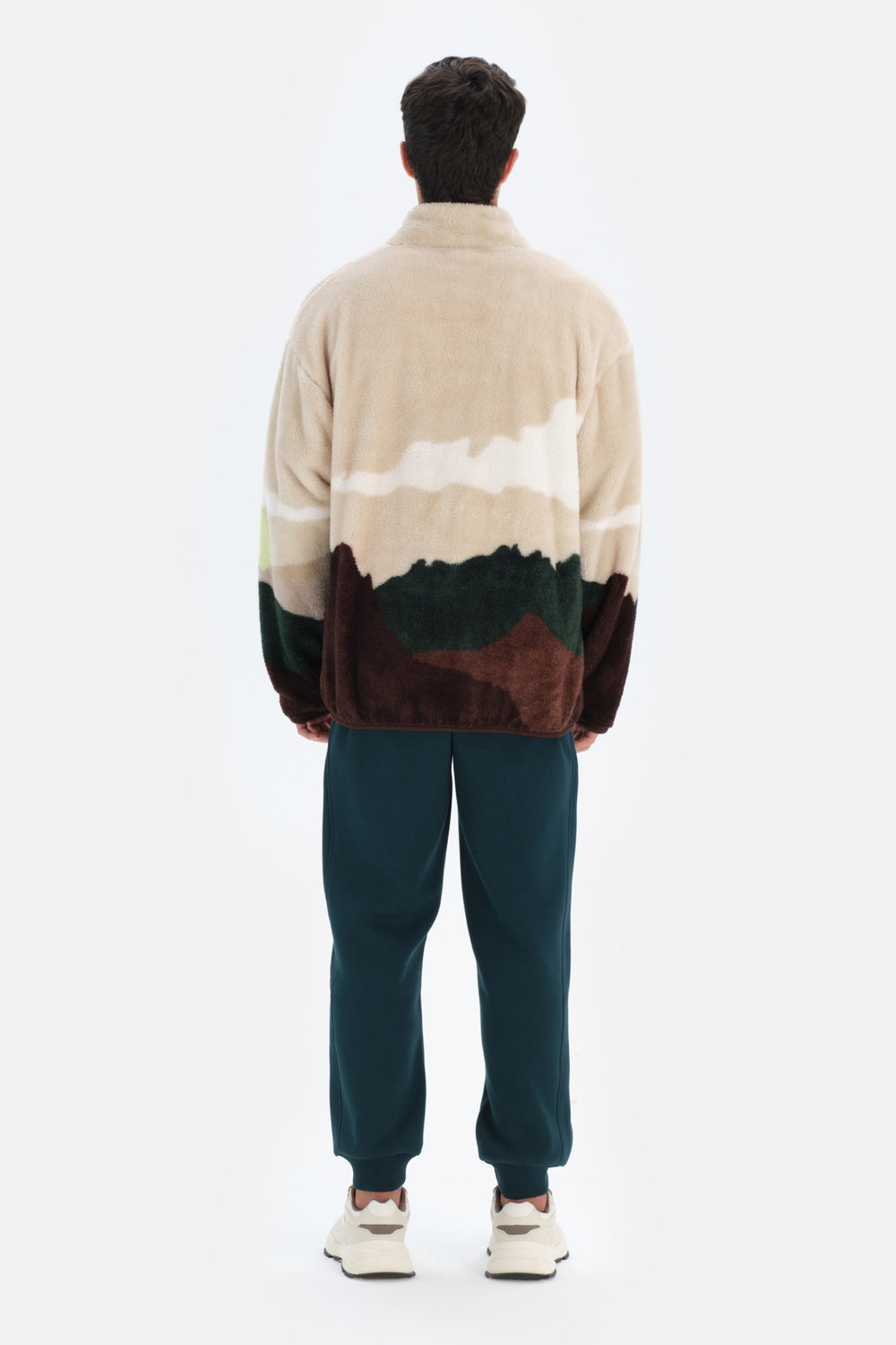 Multicolor Dagi Active Dağ Baskılı Polar Sweatshirt