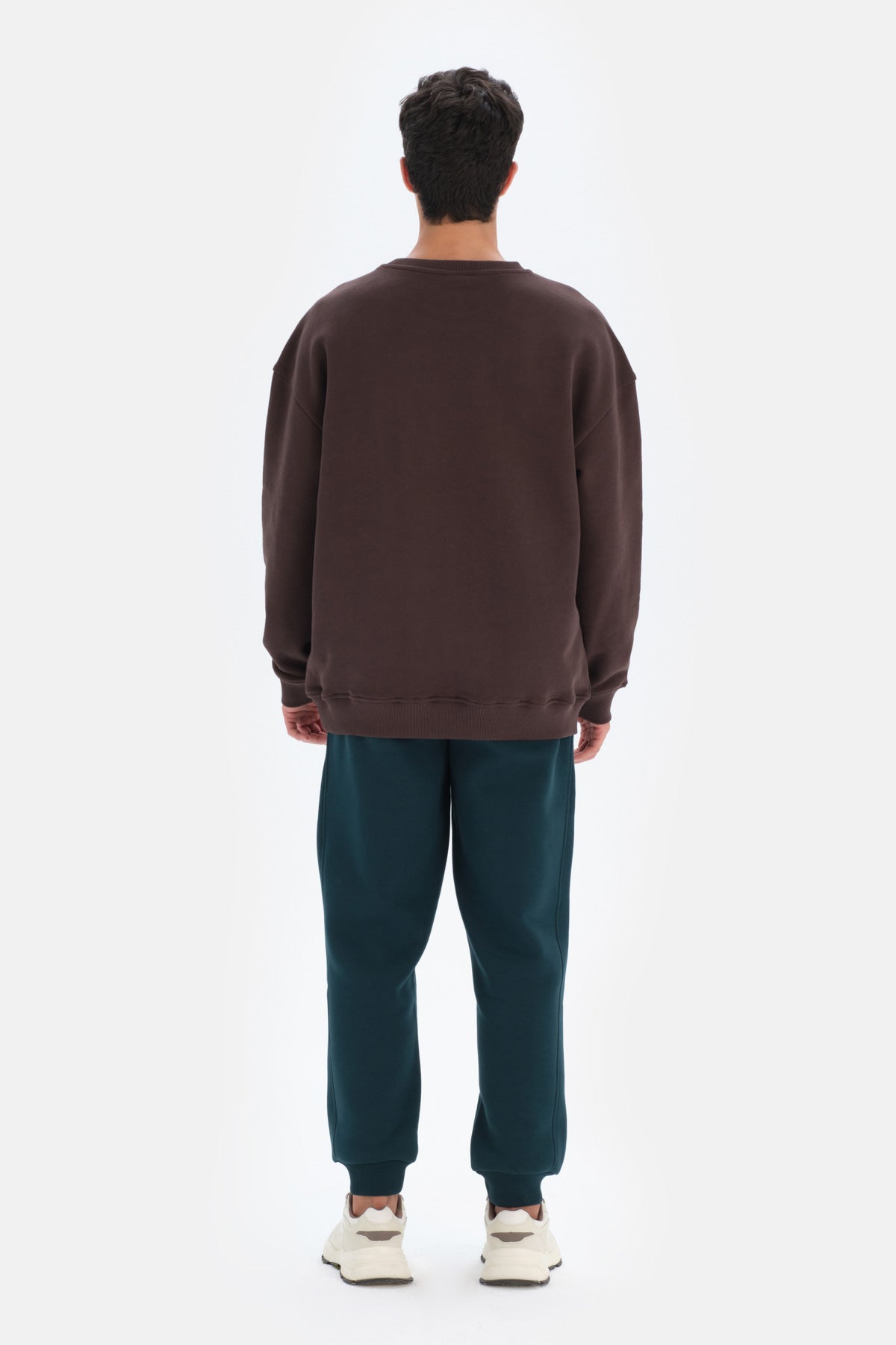 Koyu Kahve Dagi Active Dağ Baskılı Sweatshirt